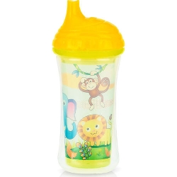 COPO NUBY TERMICO COM TRAVA E BICO RIGIDO 270ML SAFARI