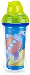 COPO NUBY TERMICO C/TRAVA / CANUDO DE SILICONE / TAMPA RETRATIL 270ML ESPAÇO