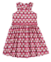 VESTIDO ANGERÔ ESTAMPADO C/ CINTO  - 27229 / 12 ANOS