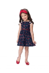 VESTIDO ANGERÔ ESTAMPADO C/ CINTO - 27217 / 1 ANO